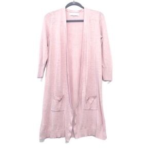 Jones Studio Lightweight Cardigan Sweater Pockets Longline Light Pink Size XS